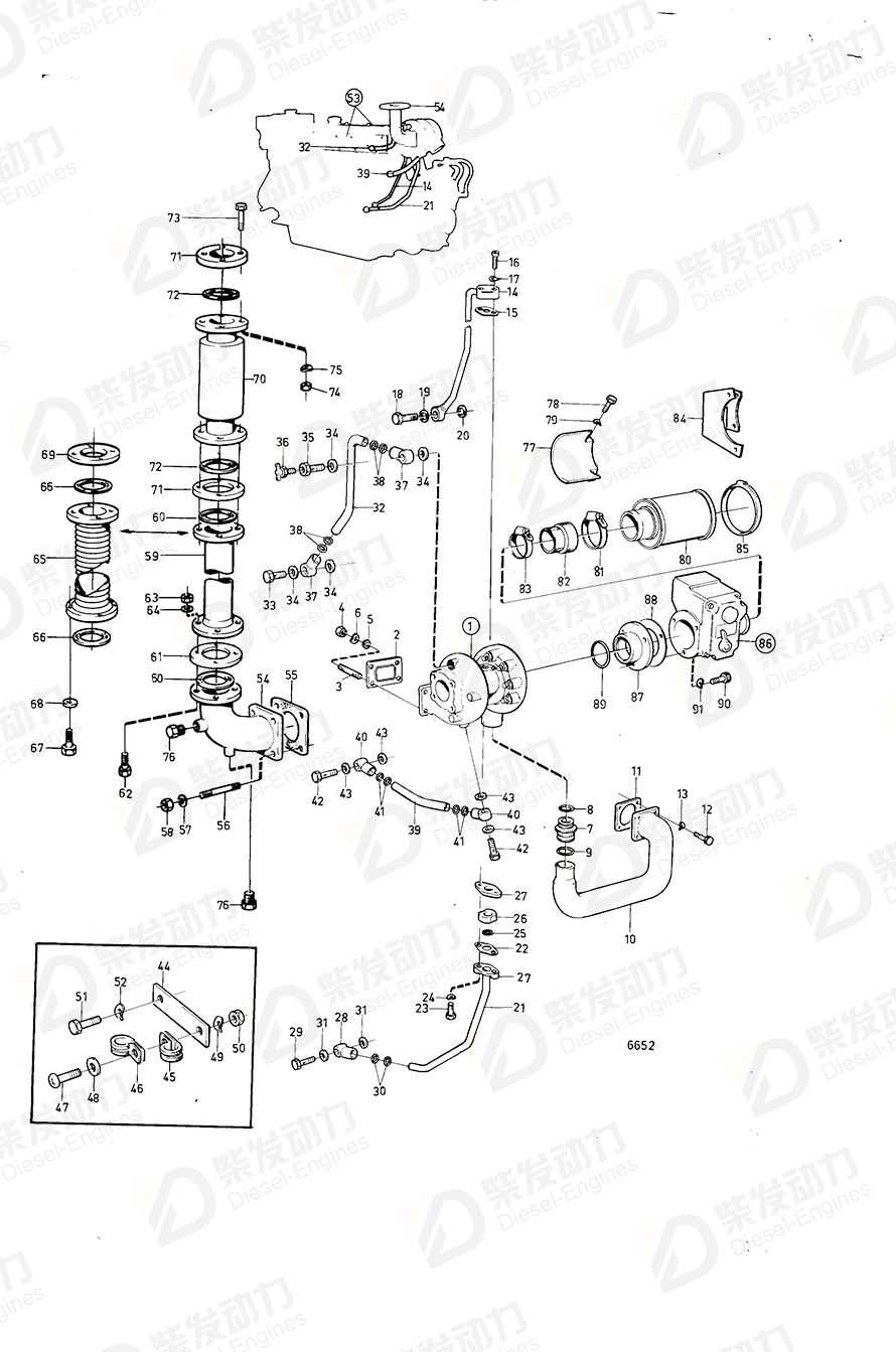 VOLVO Turbocharger, exch 3802021 Drawing